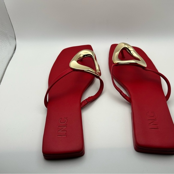I.N.C Red Sandals with Gold Accents Red Zenith - Picture 3 of 5